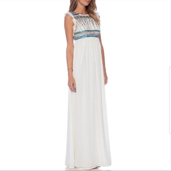 TULAROSA x REVOLVE Stella Dress in Ivory SIZE S NWOT Retail 278.00 BEADS IN TACT - Picture 3 of 14